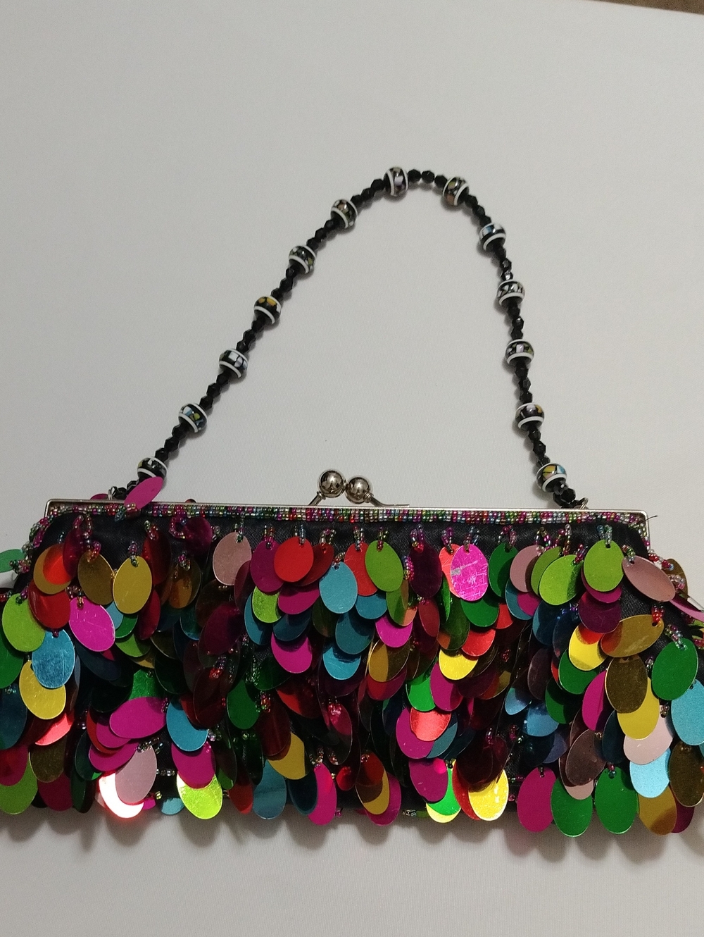 Sequin Multi-Color Evening Clutch Bag